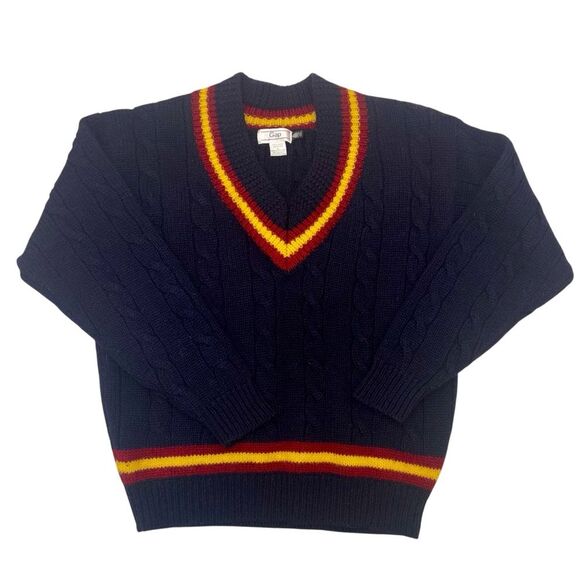 Vintage GAP Cable Knit Cricket Sweater Size L - Picture 2 of 10